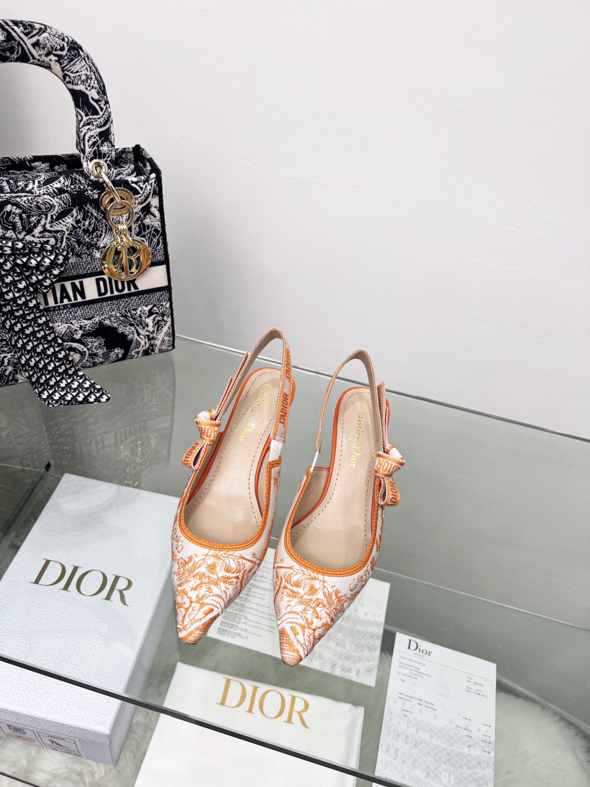 Christian Dior Women’s J’Adior Slingback Pump Orange For Women CD 2.5in/6.5 cm