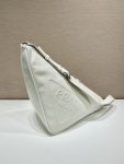 Prada Triangle Pouch White For Women, Women’s Bags 12.2in/31cm