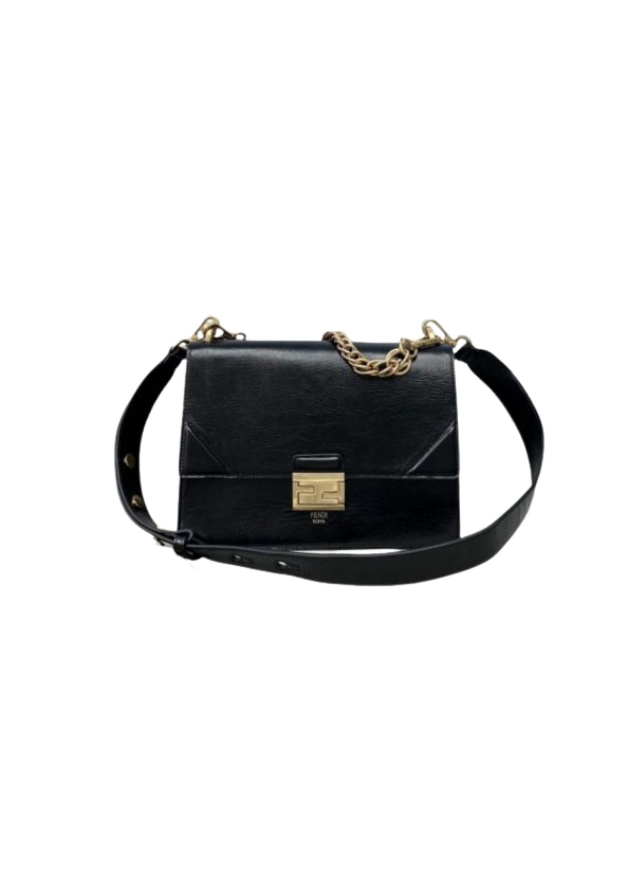 Fendi Kan U Small Black Bag For Woman 25cm/9.5in