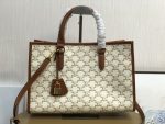 Celine Mini Horizontal Cabas In Triomphe Canvas White For Women 14in/35cm 199742BZJ.01BC