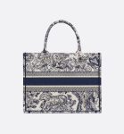 Christian Dior Medium Dior Book Tote Bag Ecru And Blue For Women M1296ZTDT_M34I – 36 Cm/ 14 Inches