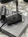 Saint Laurent Small Bag Black In Mix Matelasse For Women 8.2in/21cm YSL 600195BOW981000