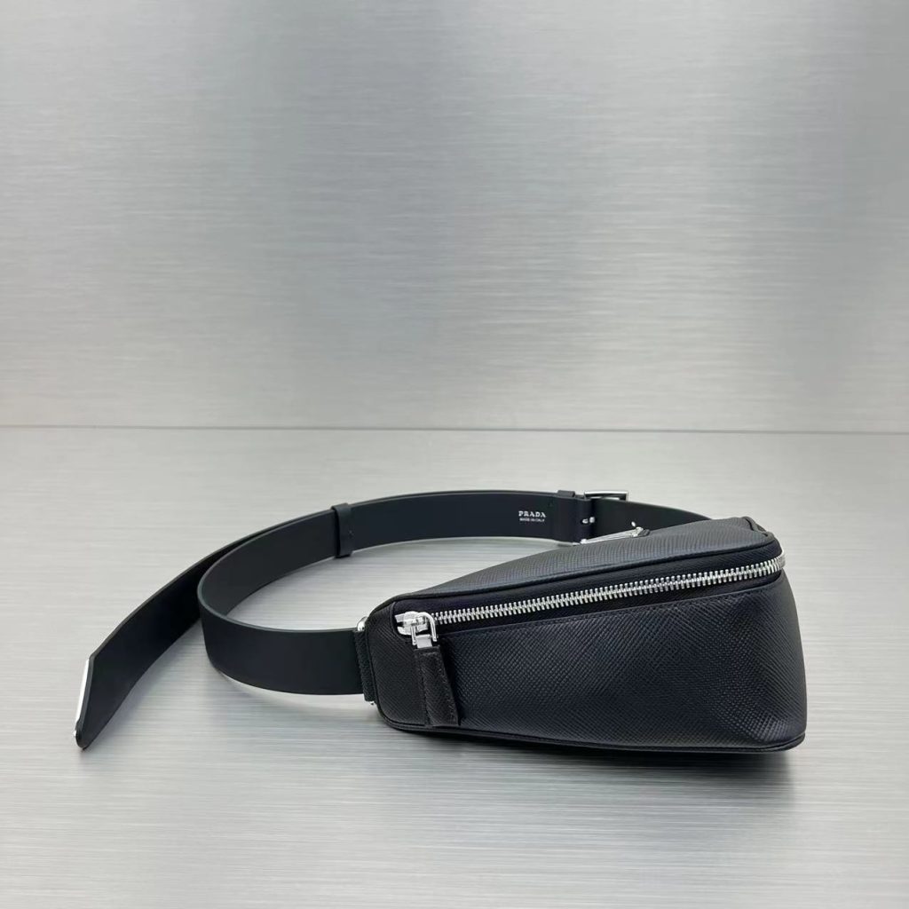 Prada Triangle Mini Bag Black For Women, Women’s Bags 9.8in/25cm