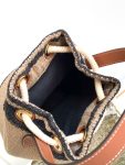 Celine Teen Drawstring In Textile With Triomphe Beige / Tan For Women 6in/15cm 196532EFZ.02ET