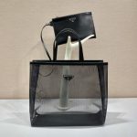 Prada Sequined Mesh Tote Bag Black For Women, Women’s Bags 14.1in/36cm