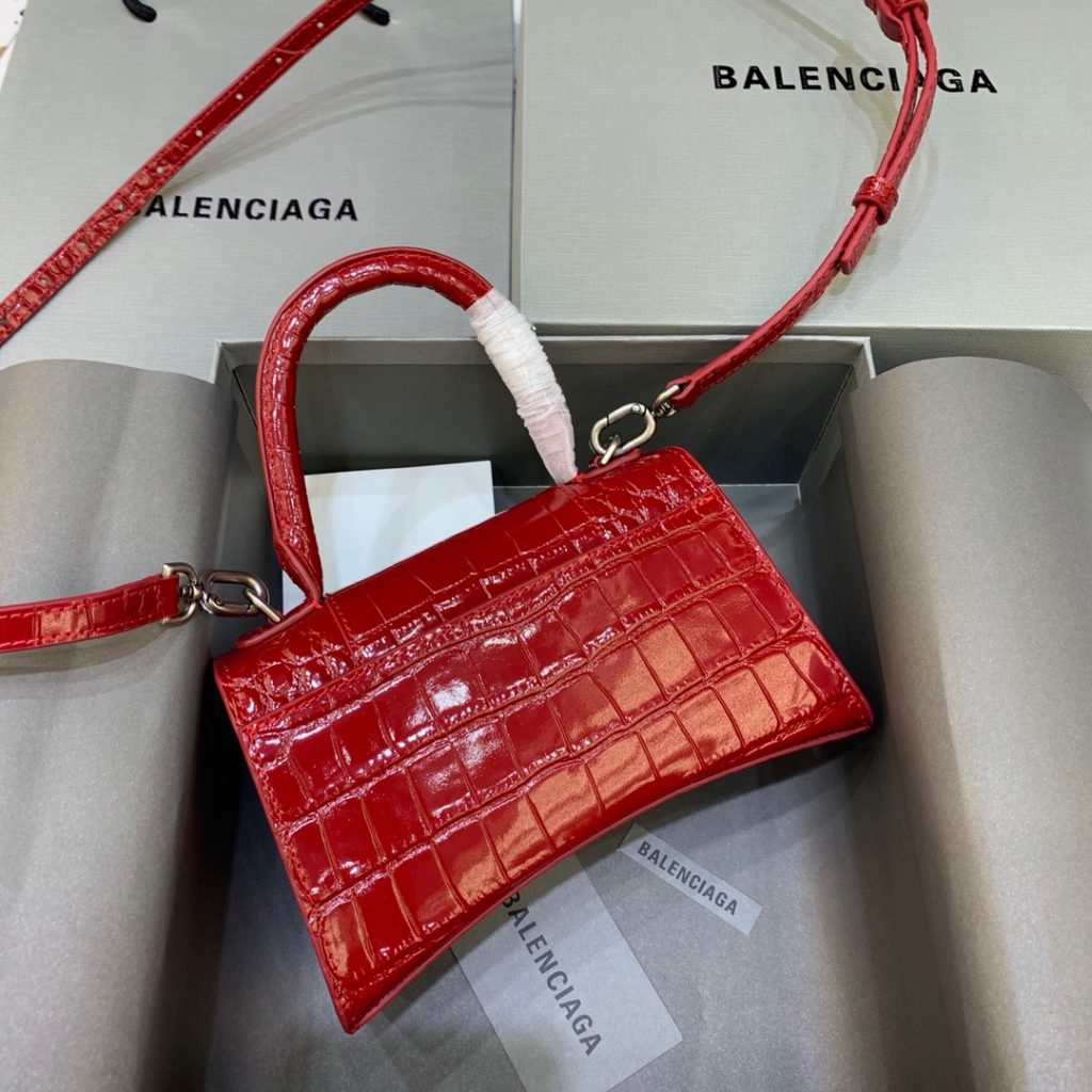 Balenciaga Hourglass XS Handbag In Red, For Women, Women’s Bags 7.4in/19cm