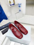 Prada Patent Loafers Burgundy For Women PRD