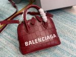 Balenciaga Ville Mini Handbag In Dark Red, For Women, Women’s Bags 7in/18cm