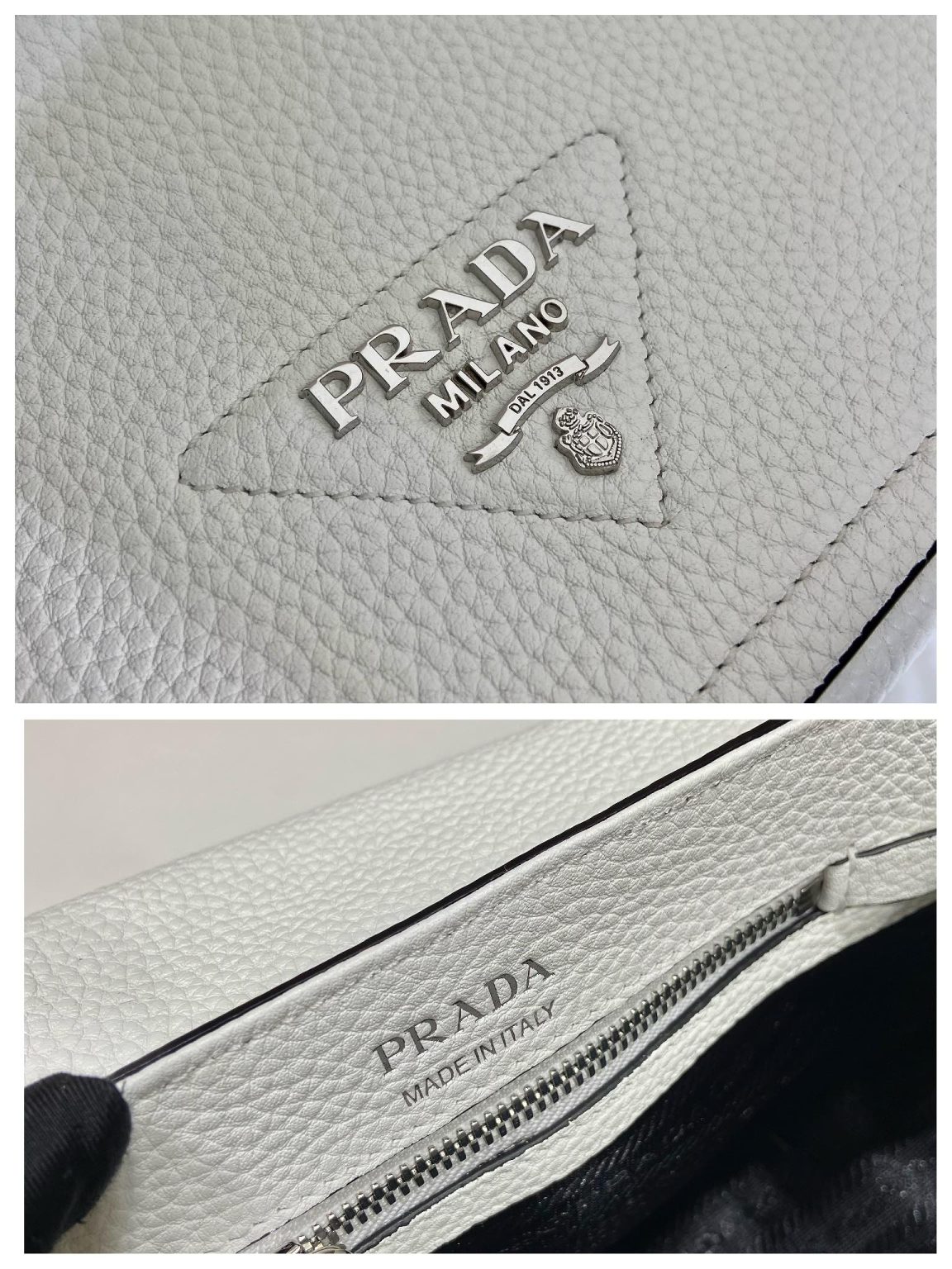 Prada Shoulder Bag White For Women, Women’s Bags 8.6in/22cm