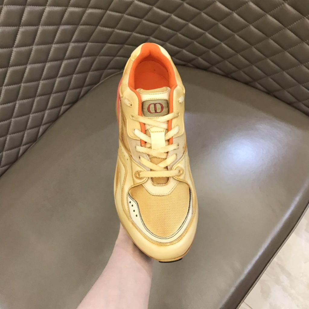 Christian Dior Sneakers Yellow For Men CD