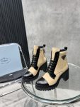 Prada Tronchetti Lace-Up Boot Beige For Women PRD