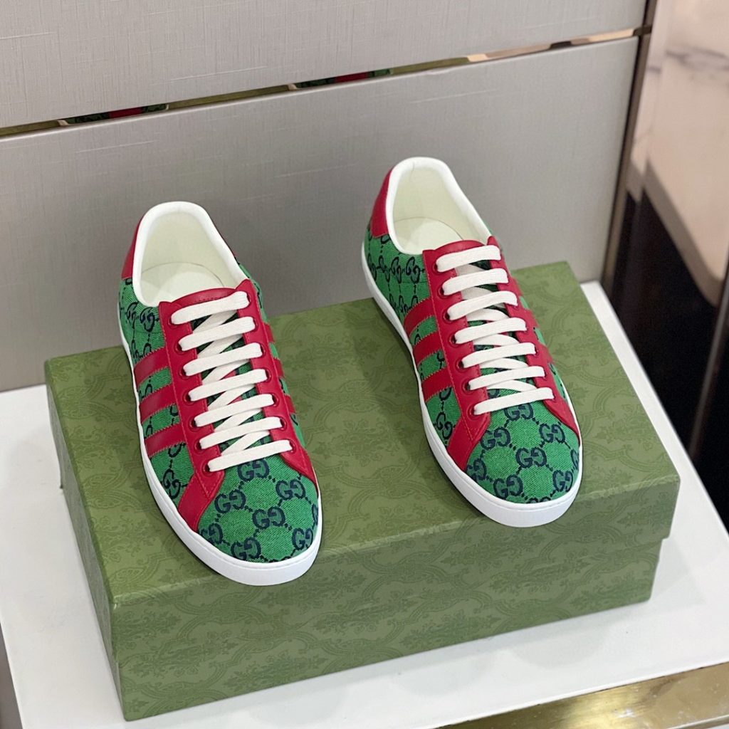 Gucci x Adidas Men’s GG Sneakers Green Red For Men 707861