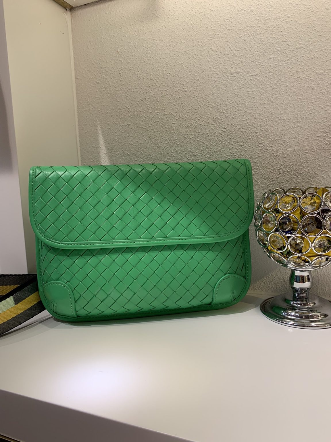 Bottega Veneta Functional Chest Bag Green, For Women, Women’s Bags 10.2in/26cm