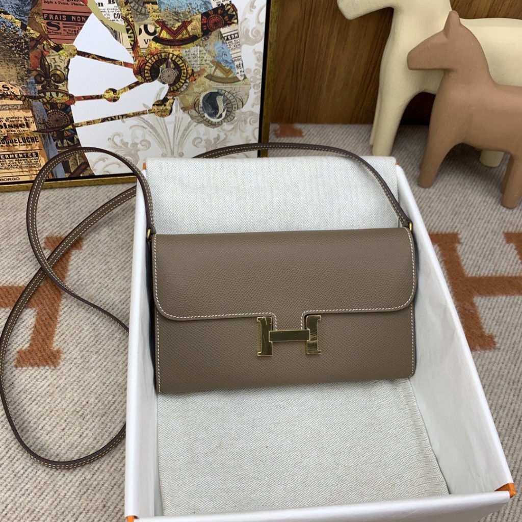 Hermes Constance Long Togo Wallet Brown, Gold Toned Hardware Bag For Women, Women’s Handbags, Shoulder Bags 8.1in/21cm