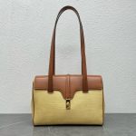 Celine Medium Soft 16 Bag In Textile Natural / Tan For Women 13in/32cm 195542DSH.02NT