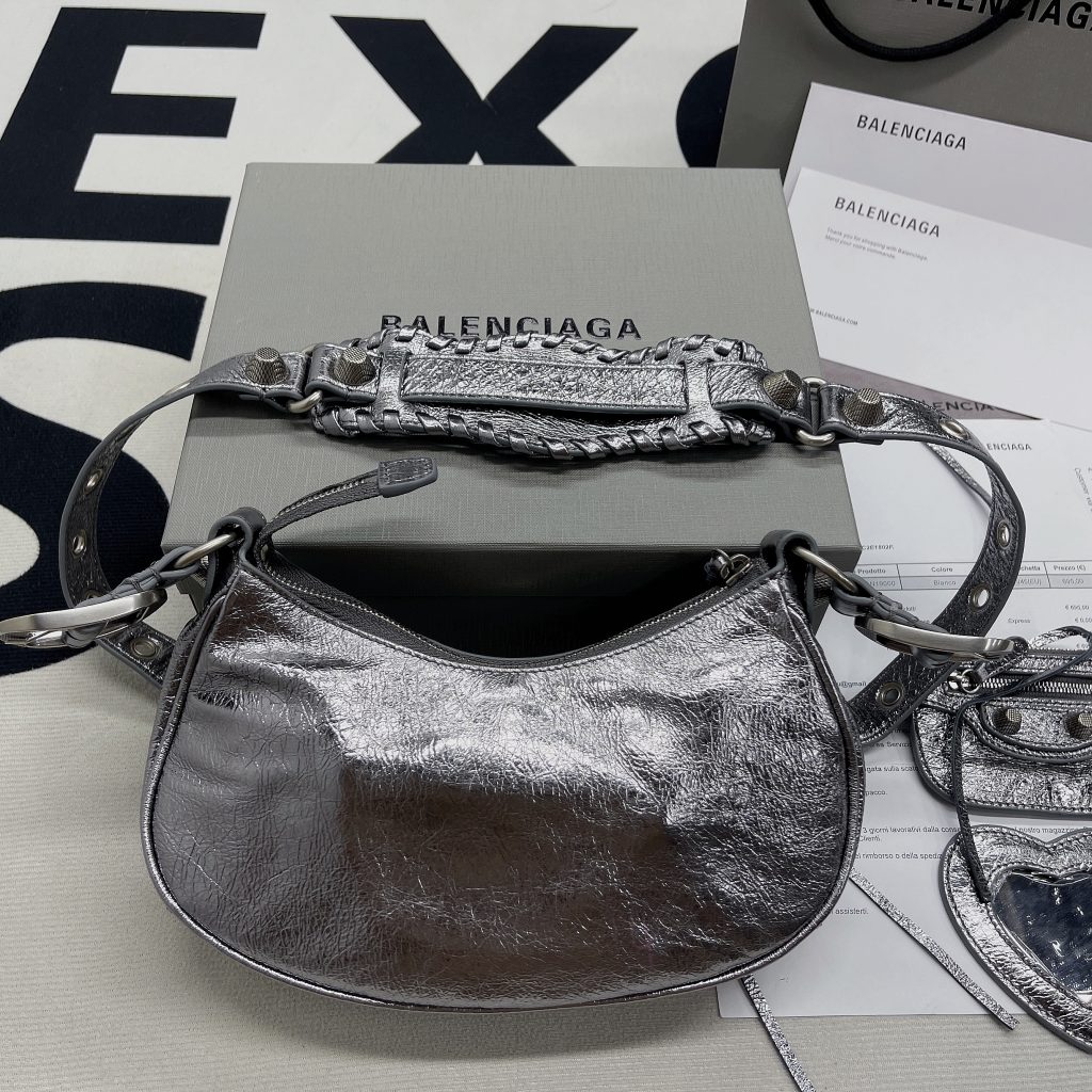 Balenciaga Le Cagole XS Shoulder Bag In Grey, For Women, Women’s Bags 10.2in/26cm