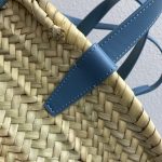 Celine Teen Triomphe Celine Classic Panier In Palm Leaves And Lizard Blue For Women 8in/20cm