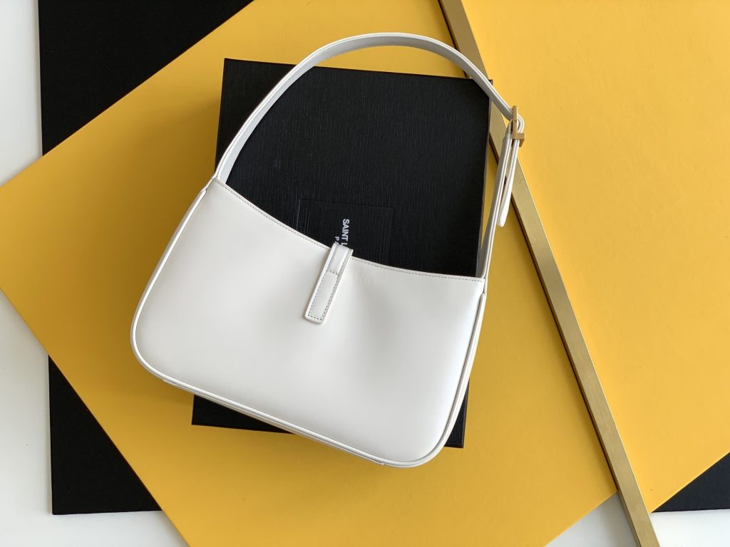 Saint Laurent LE 5 À 7 Hobo Bag White Material For Women 9in/23cm YSL 6572282R20W9207