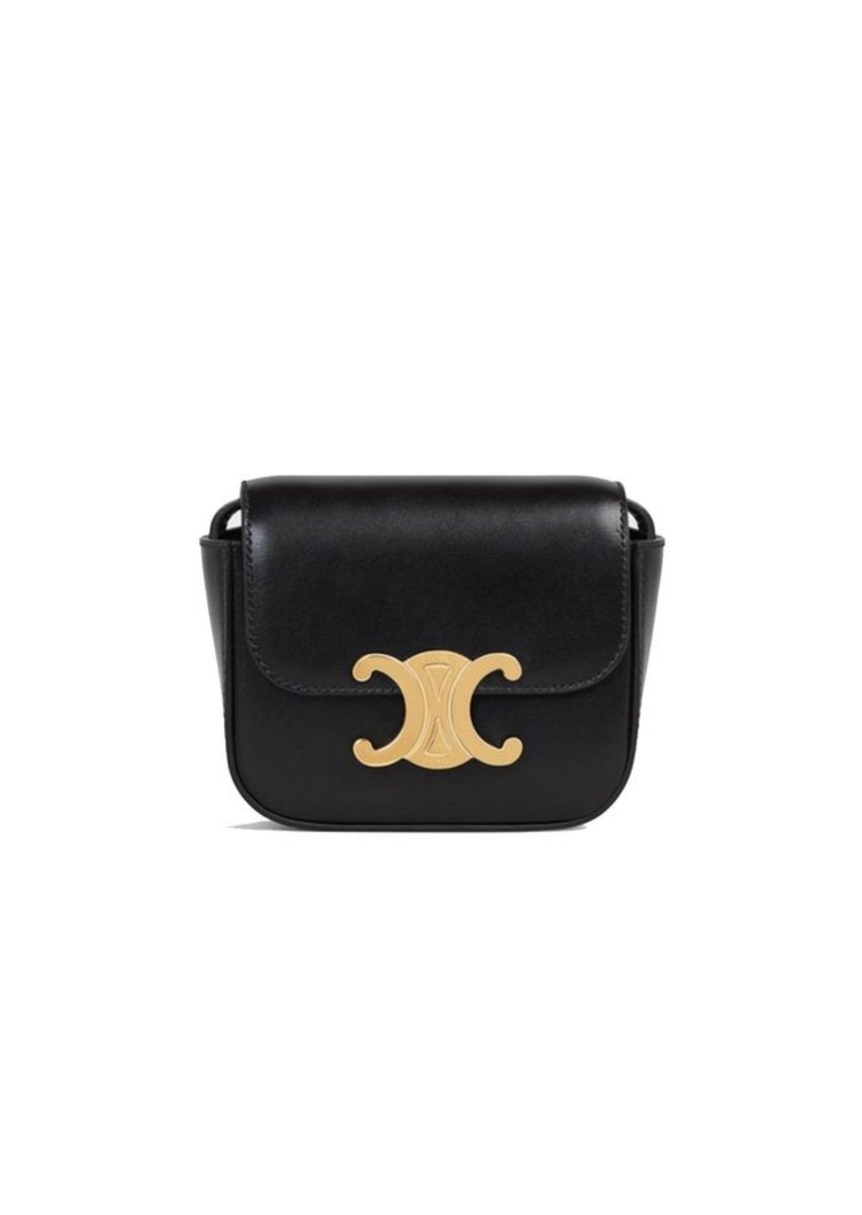 Celine Teen Triomphe Bag Black For Women 4in/11cm 188423BF4.38NO