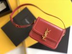 Saint Laurent Solferino Small Satchel Bag Red In Box With Gold Hardware 7.4in/19cm YSl 6343060SX0W6805