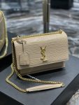 Saint Laurent Sunset Medium Chain Bag For Women 8.6in/22cm Beige YSL 442906DND0J2721