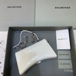 Balenciaga Hourglass Wallet On Chain in White, For Women, Women’s Bags 9in/23cm