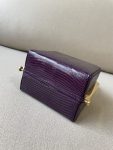 Celine Triomphe Minaudiere In Lizard Violet For Women 4in/10cm