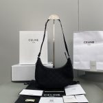 Celine Medium Ava Bag With Celine Strap Black For Women 9in/23cm 196962DLM.38SI