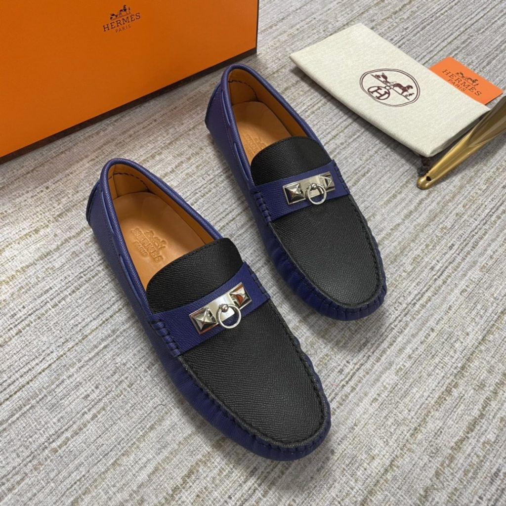 Hermes Irving Loafer Blue/Black For Men