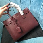 Saint Laurent Sac De Jour Baby In Shiny Burgundy For Women 10.2in/26cm YSL