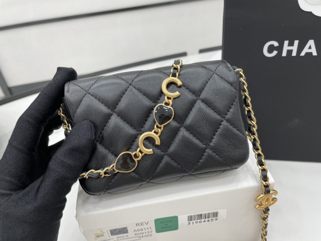 Chanel Mini Flap Bag Black For Women, Women’s Bags 12.5cm