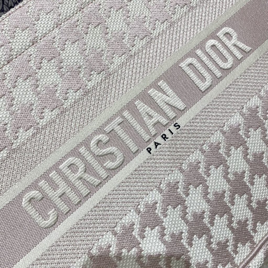 Christian Dior Medium Dior Book Tote Pastel Houndstooth Embroidery, Pastel, For Women Women’s Handbags, Shoulder Bags, 36cm CD