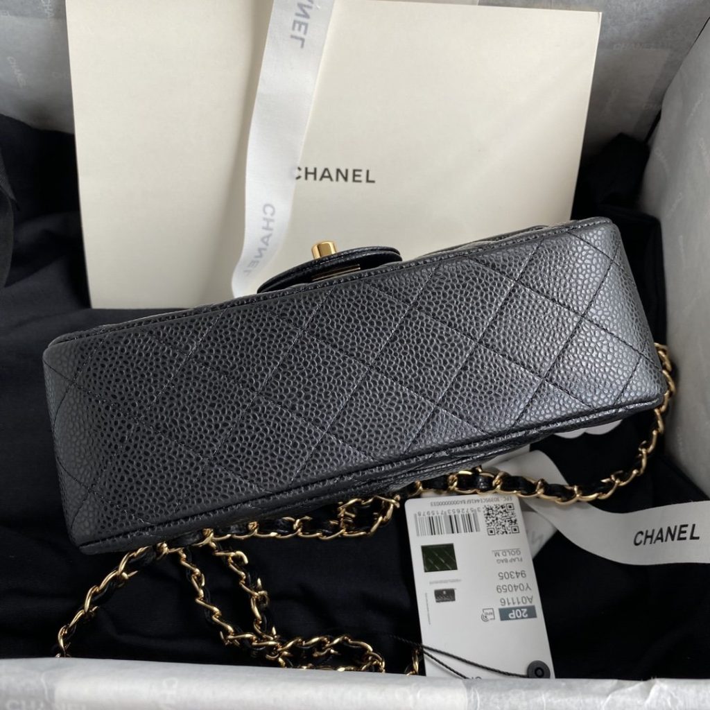 Chanel Mini Classic Handbag Black For Women 20cm/7.9in