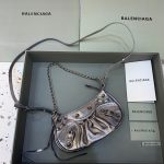 Balenciaga Le Cagole Mini Bag With Chain In Grey, For Women, Women’s Bags 8.2in/21cm