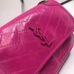 Saint Laurent Niki Baby Chain Bag In Crinkled Vintage Dark Pink For Women 8.2in/21cm YSL