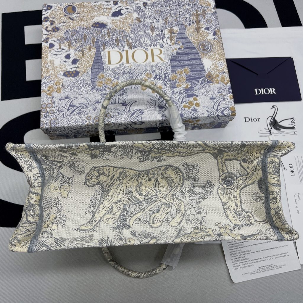 Christian Dior Medium Dior Book Tote Gray, For Women, Women’s Handbags 14in/36cm CD M1296ZTDT_M932