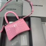 Balenciaga Hourglass XS Handbag In Dark Pink, For Women, Women’s Bags 7.4in/19cm