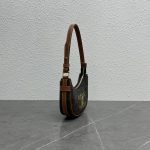 Celine Triope Heart Embroidered Mini Abba – Triope Canvas Brown For Women 6.4in/16cm 10I602EB1.04LU