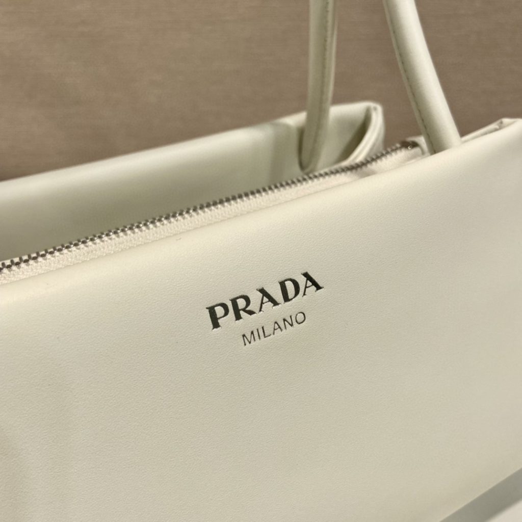 Prada Small Bag White For Women, Women’s Bags 9.8in/25cm 1BA368_2DDJ_F0009_V_OOO