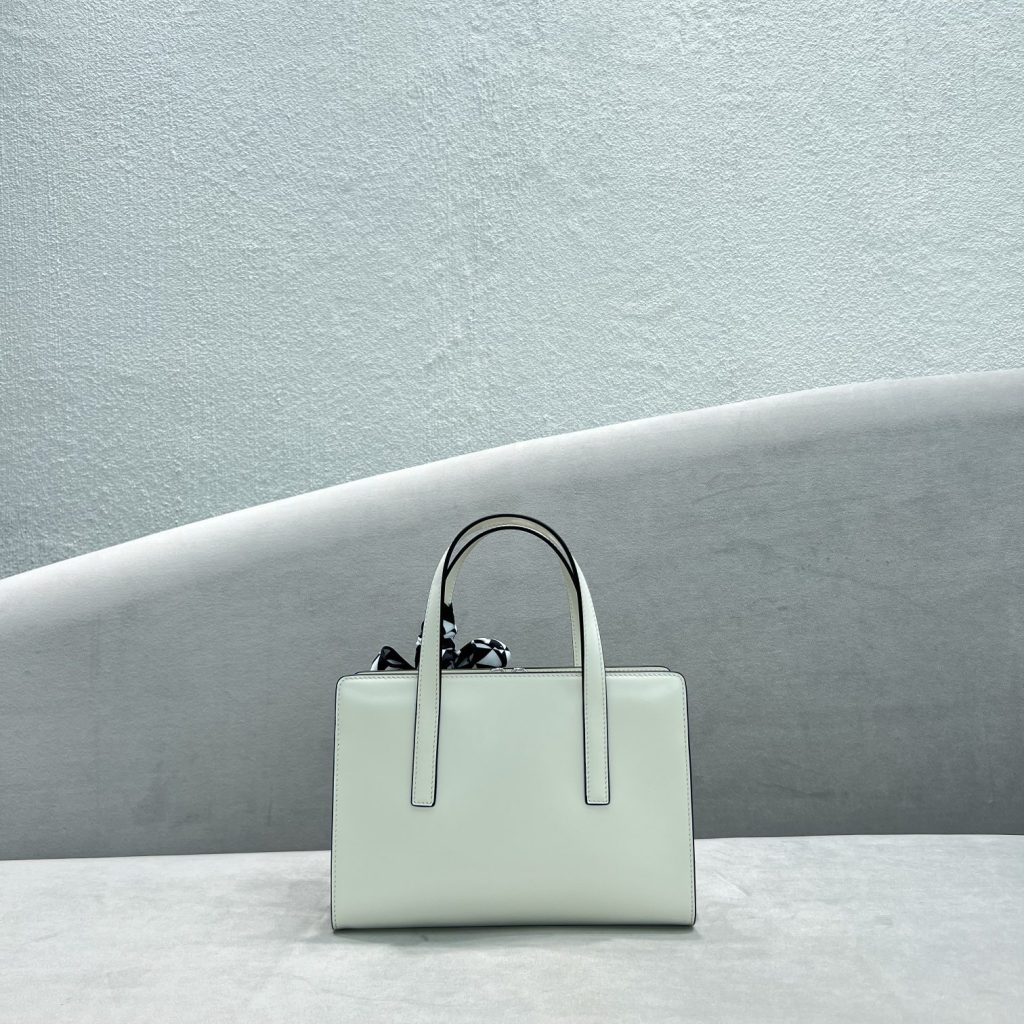 Prada Re-Edition 1995 Brushed Mini Handbag White For Women, Women’s Bags 8.6in/22cm