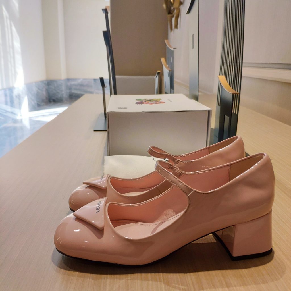 Prada Patent Pumps Pink For Women 1.8in/45mm PRD