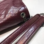 Saint Laurent Niki Baby Chain Bag In Crinkled Vintage  Burgundy For Women 8.2in/21cm YSL 6331600EN046475