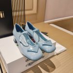 Prada Patent Pumps Blue For Women 1.8in/45mm PRD