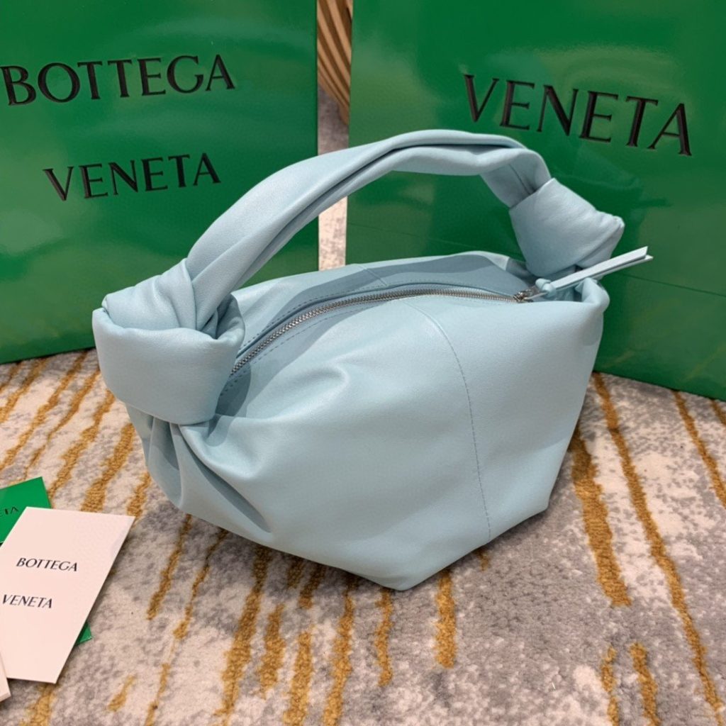 Bottega Veneta Double Knot Bag For Women 11.8in/30cm In Light Blue