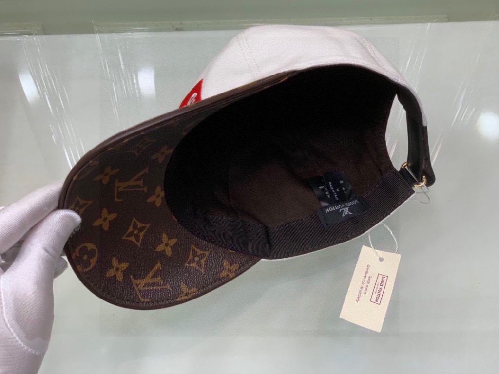 Louis Vuitton x Supreme LV Get Ready Cap White/Brown LV Cap