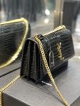 Saint Laurent Sunset Medium Chain Bag For Women 8.6in/22cm Black YSL 442906DND0J1000