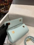 Dolce & Gabbana Small Sicily Bag In Dauphine Azure For Women 7.5in/19cm DG