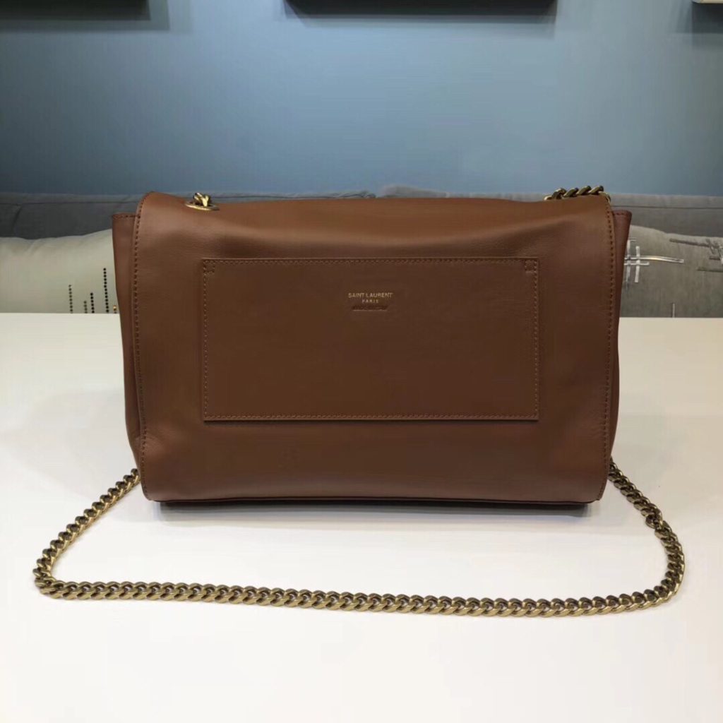 Saint Laurent Kate Medium Chain Bag In Grain De Poudre Brown For Women 9.4in/24cm YSL 364021BOW0J2346