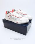 Dior Low Top Sport Shoes White Dior Oblique and Red Border For Men, Men’s Shoes