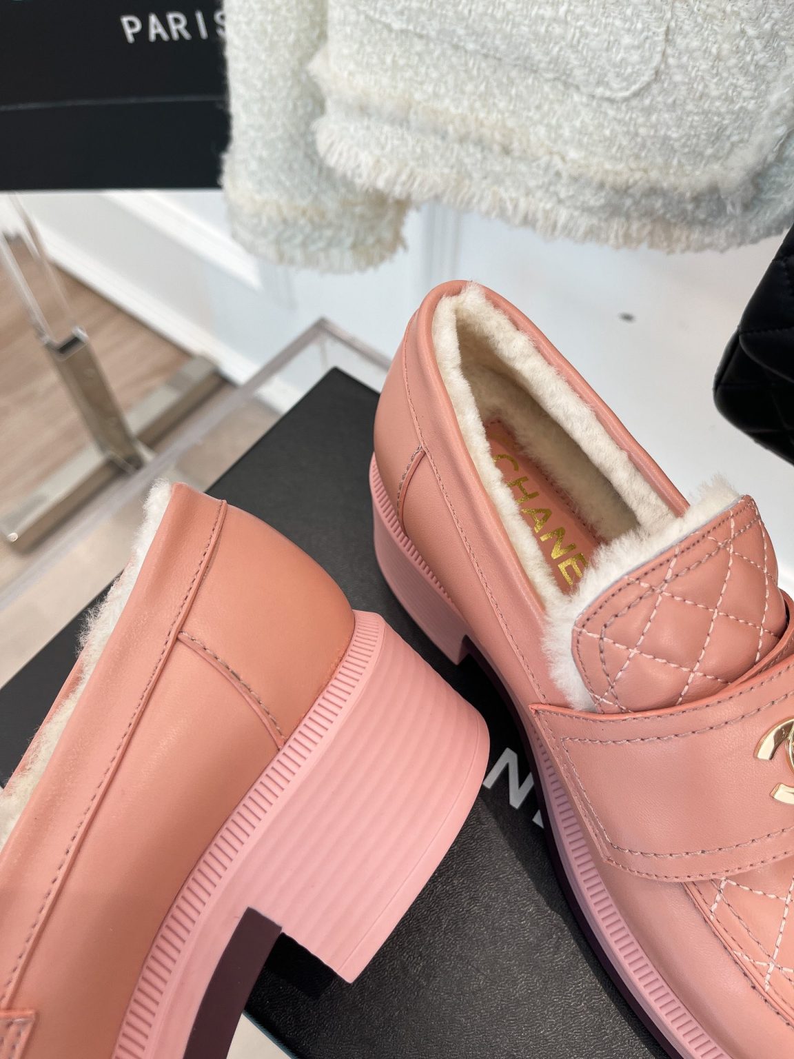 Chanel Women’s Loafers With Lining Pink For Women